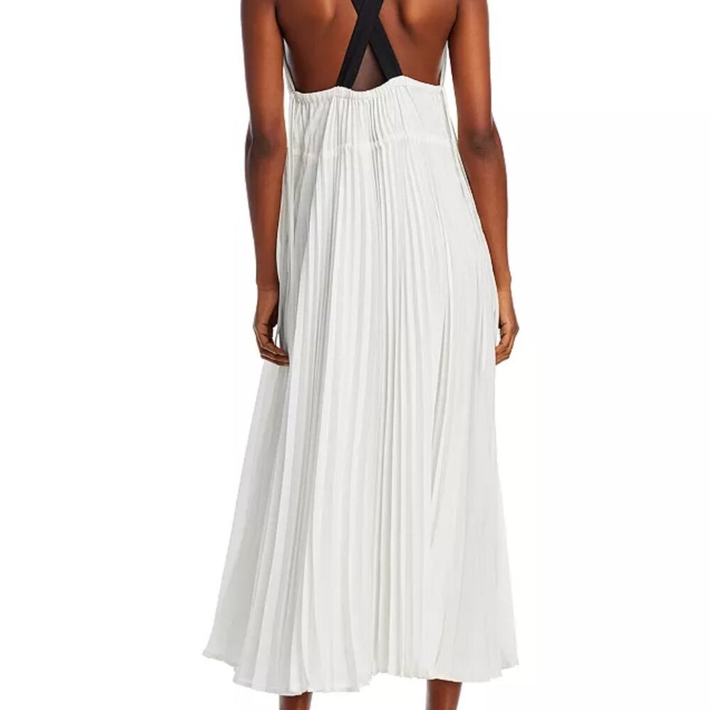 Proenza Schouler White Label Broomstick Pleated Tank Dress In Off White - Picture 2 of 11